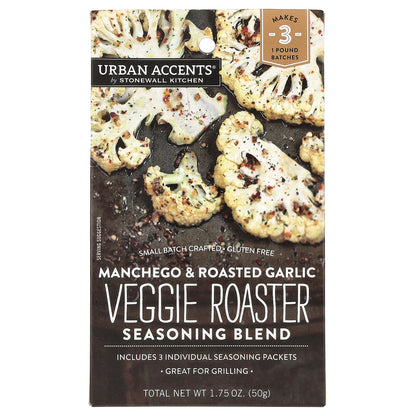 Urban Accents, Veggie Roaster Seasoning Blend, Manchego & Roasted Garlic, 1.75 oz (50 g)