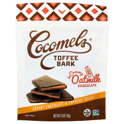 Cocomels, Toffee Bark, Creamy Chocolate & Crunchy Toffee, 3.5 oz (99 g)