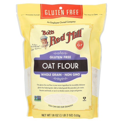 Bob's Red Mill, Oat Flour, Whole Grain, Gluten Free, 18 oz (510 g)