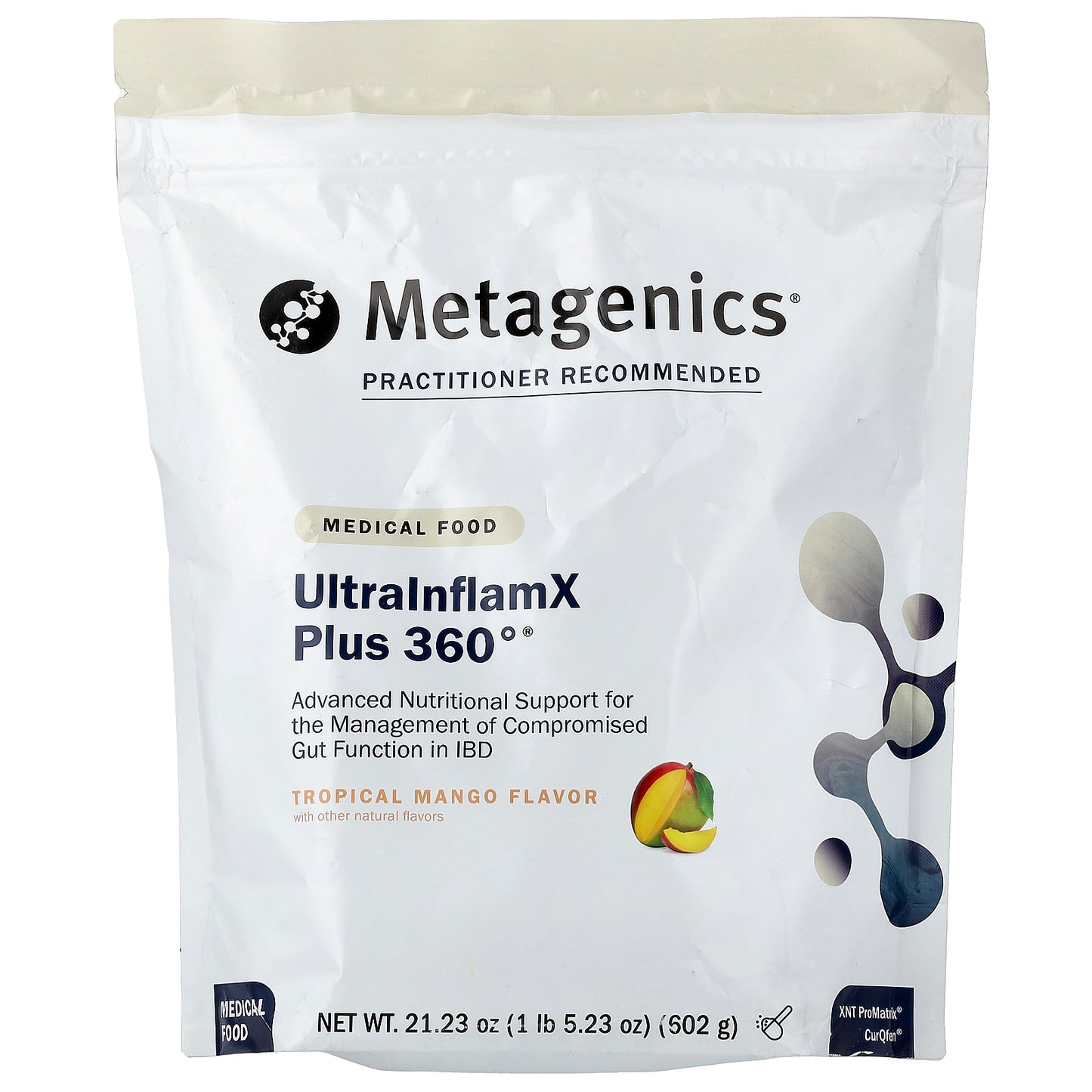 Metagenics, UltraInflamX Plus 360°, Tropical Mango, 1 lb 5.23 oz (602 g)