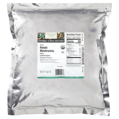 Frontier Co-op, Organic Dried Reishi Mushrooms, Slices, 4 oz (113 g)