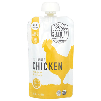 Serenity Kids, Chicken with Peas & Carrots, 6+ Months, 3.5 oz (99 g)