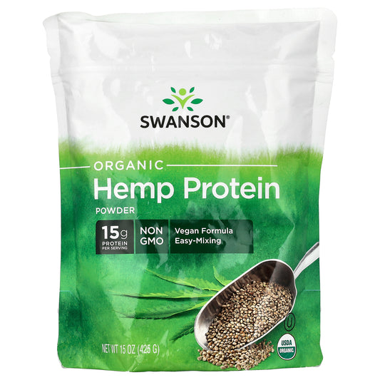 Swanson, Organic Hemp Protein Powder, 15 oz (425 g)