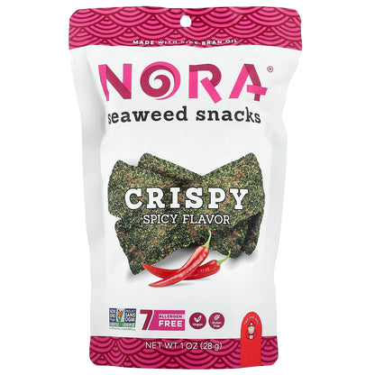 Nora Snacks, Seaweed Snacks, Crispy Spicy, 1 oz (28 g)