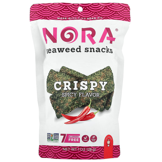 Nora Snacks, Seaweed Snacks, Crispy Spicy, 1 oz (28 g)