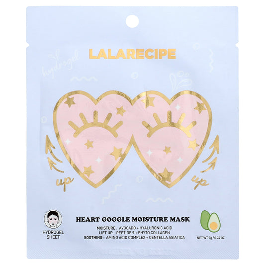 Lalarecipe, Heart Goggle Moisture Beauty Mask, 1 Sheet, 0.24 oz (7 g)