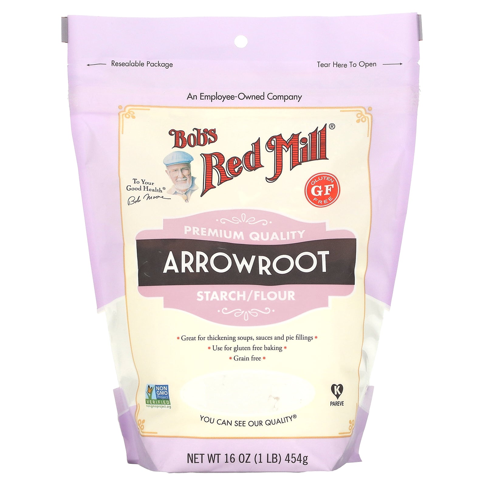 Bob's Red Mill, Arrowroot Starch/Flour, Gluten Free, 16 oz (454 g)