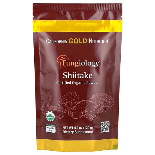 California Gold Nutrition, Fungiology®, Certified Organic Shiitake Powder, 4.2 oz (120 g)