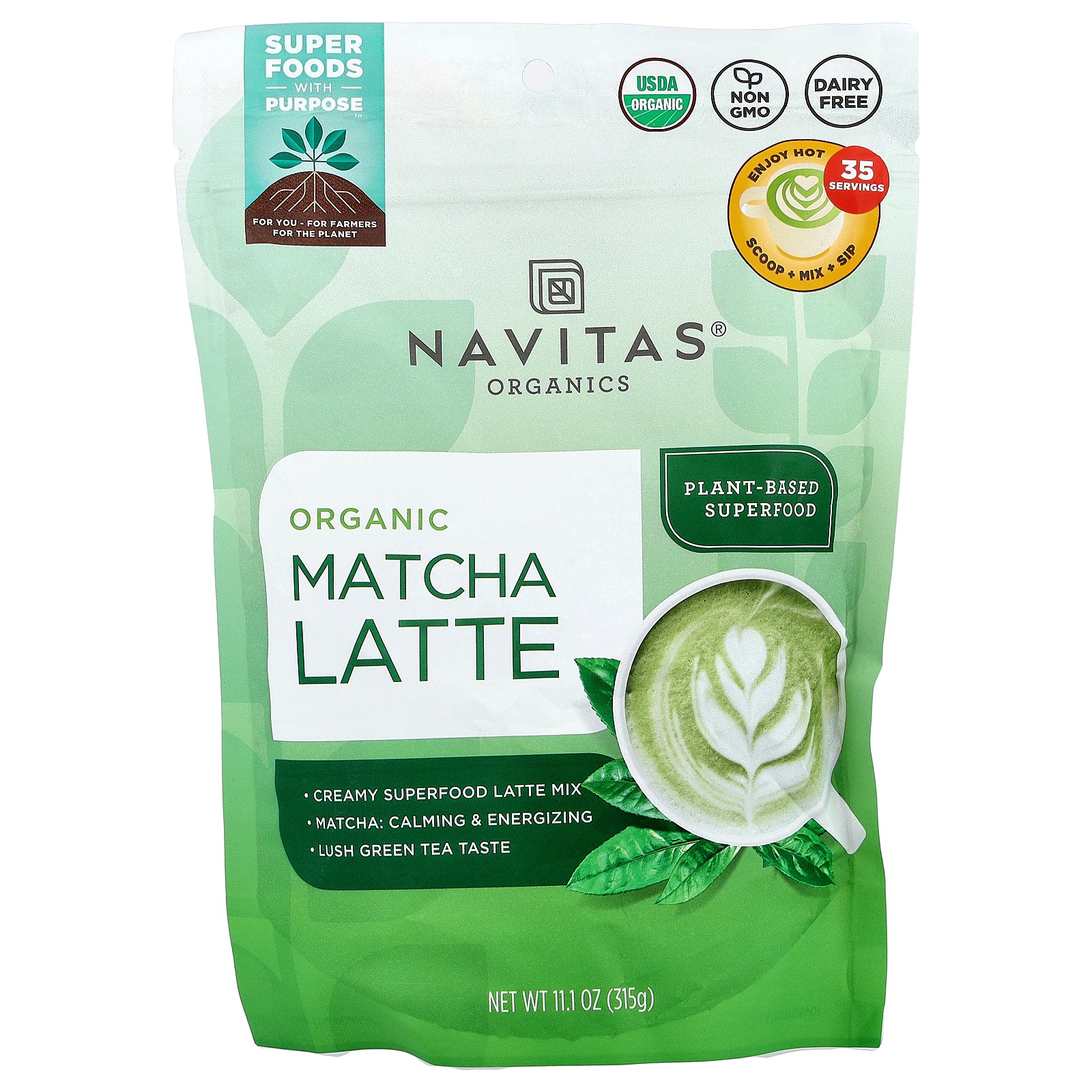 Navitas Organics, Organic Matcha Latte, 11.1 oz (315 g)