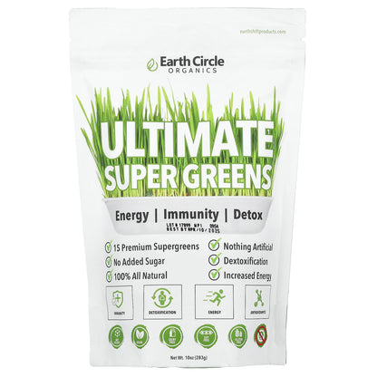 Earth Circle Organics, Ultimate Super Greens, 10 oz (283 g)