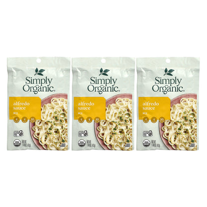 Simply Organic, Alfredo, Sauce Mix, 3 Pack, 1.48 oz (42 g) Each