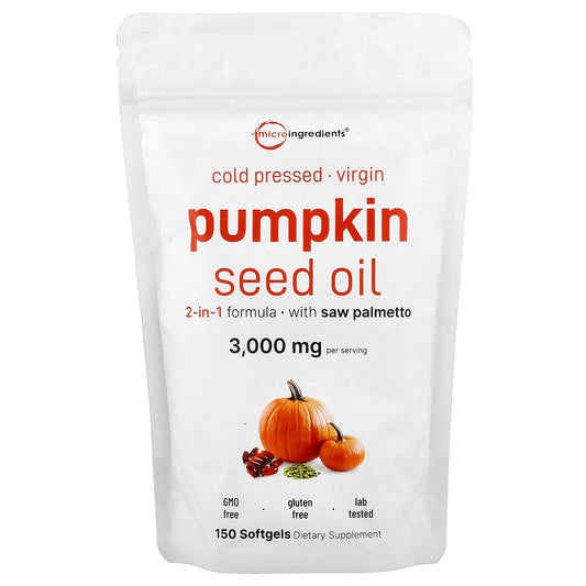 Micro Ingredients, Pumpkin Seed Oil, 3,000 mg, 150 Softgels (1,000 mg per Softgel)