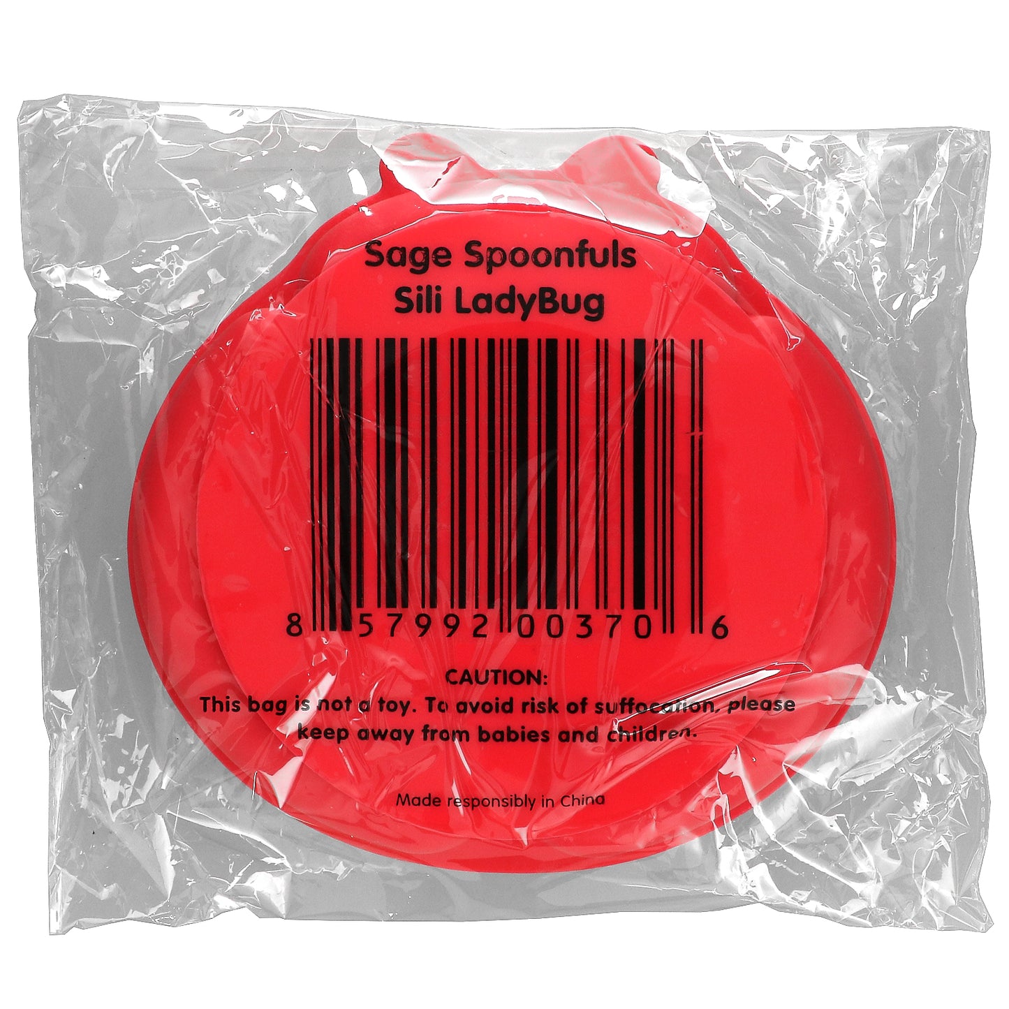 Sage Spoonfuls, Sili Ladybug Plate, Red, 1 Count