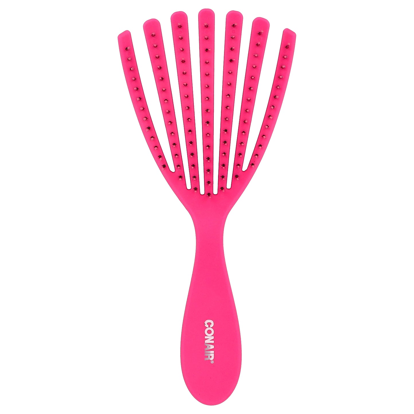 Conair, Detangle Delight™ Hair Brush, For Curly & Wavy Hair Types, Pink, 1 Brush