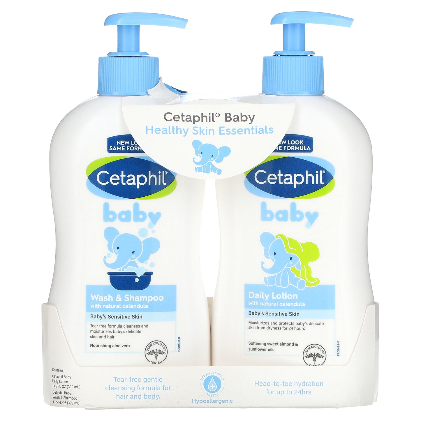 Cetaphil, Baby, Healthy Skin Essentials Set, 2 Piece Set, 13.5 fl oz (399 ml) Each