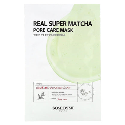 SOME BY MI, Real Super Matcha Pore Care Beauty Mask, 1 Sheet, 0.7 oz (20 g)