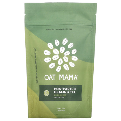 Oat Mama, Postpartum Healing Tea, Spiced Pear, Caffeine Free, 14 Tea Bags, 32 g