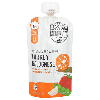 Serenity Kids, Turkey Bolognese with Organic Vegetables & Herbs, 7+ Months, 3.5 oz (99 g)