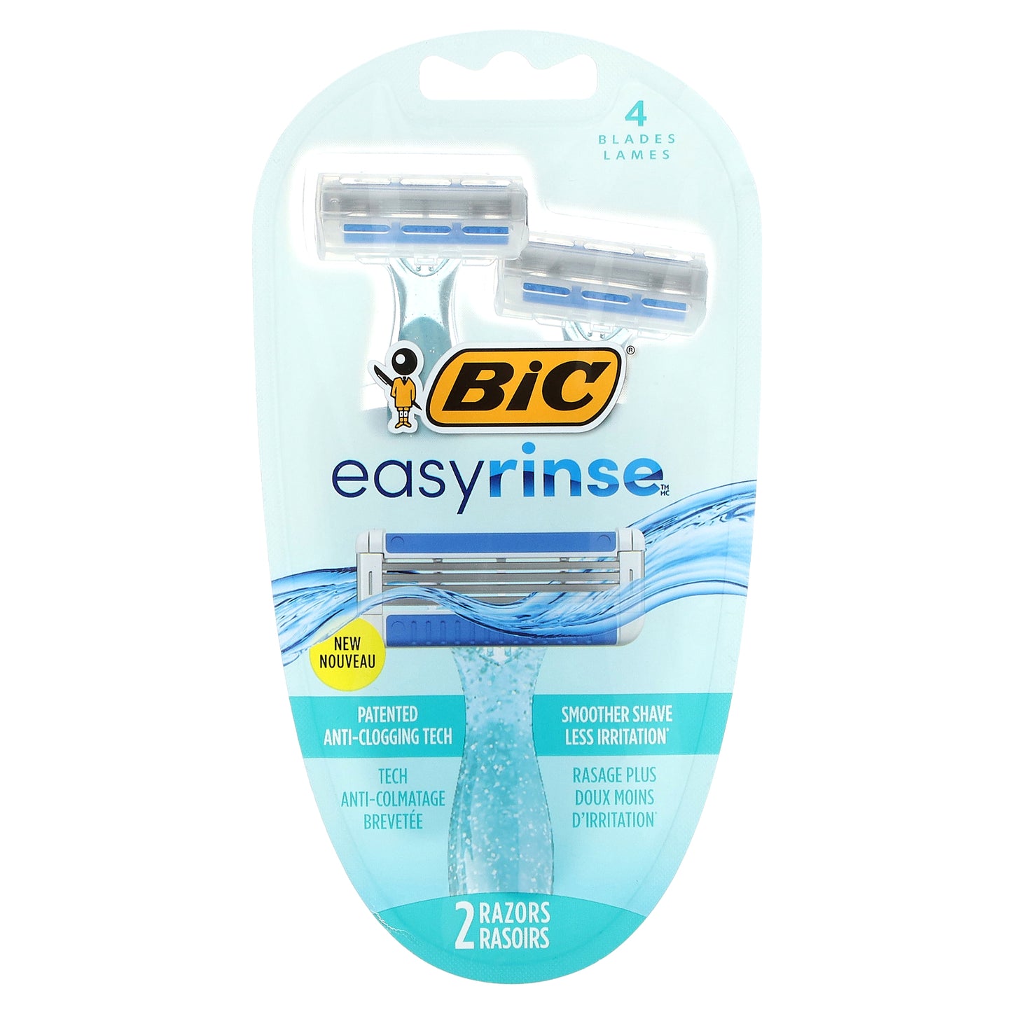 BIC, EasyRinse, Women's Disposable Razors, 2 Razors