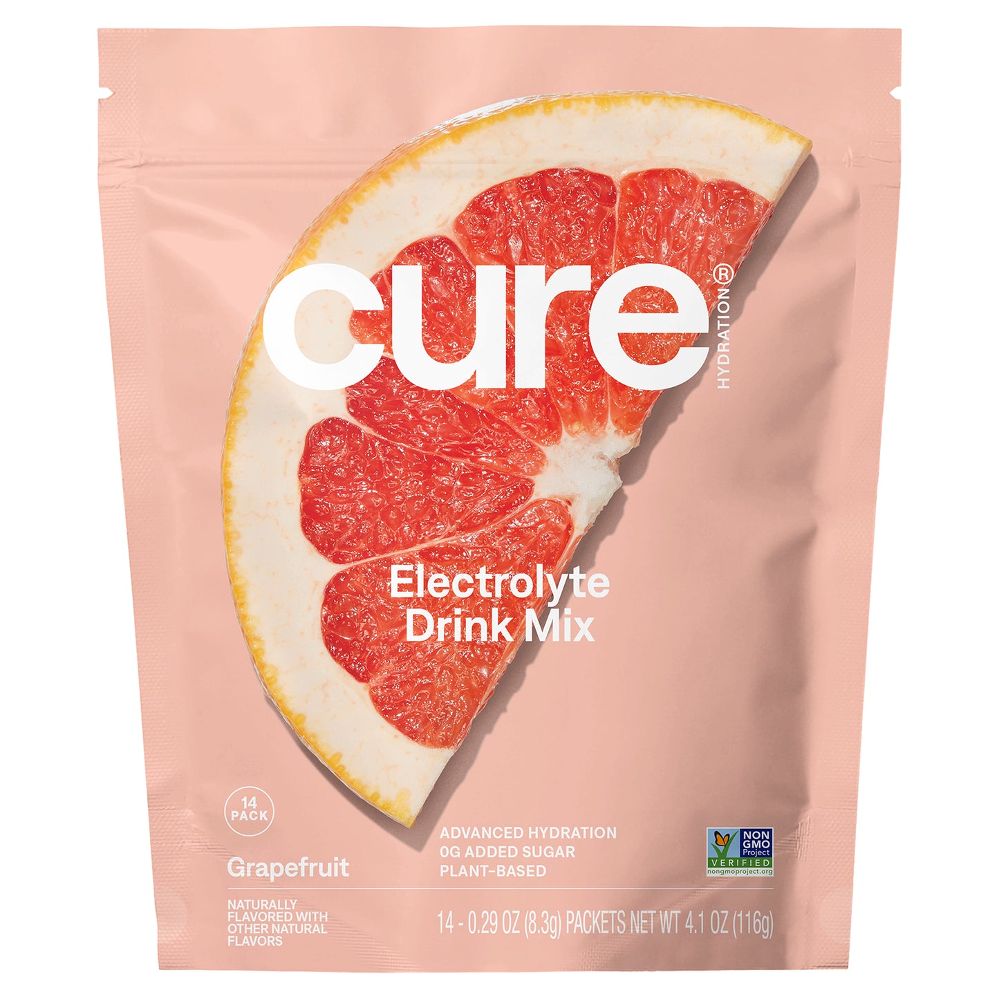 Cure Hydration, Hydrating Electrolyte Mix, Grapefruit, 14 Packets, 0.29 oz (8.3 g) Each