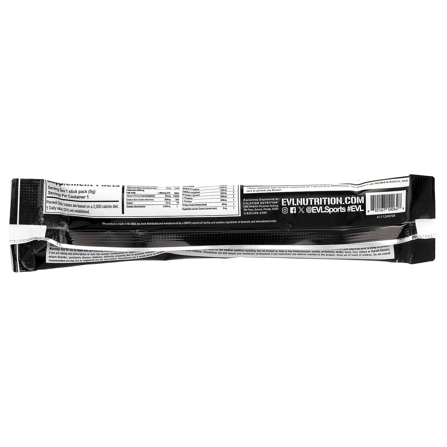 EVLution Nutrition, ENGN® Focus, Watermelon, 5 Packets, 0.32 oz (9 g) Each