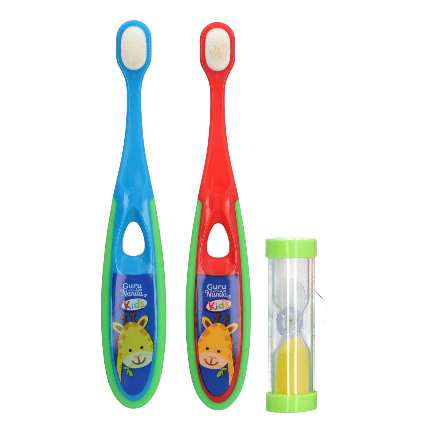 GuruNanda, Kids, Butter On Gums Toothbrush Set, Extra Soft, Ages 2+, 5 Piece Set