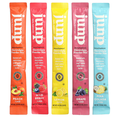 JUNP Hydration, Electrolyte Powder Mix, Variety Pack, 5 Stick Packs, 0.67 oz (18.9 g)
