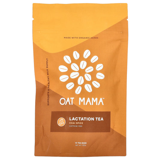 Oat Mama, Lactation Tea, Chai Spice, Caffeine Free, 14 Tea Bags, 32 g