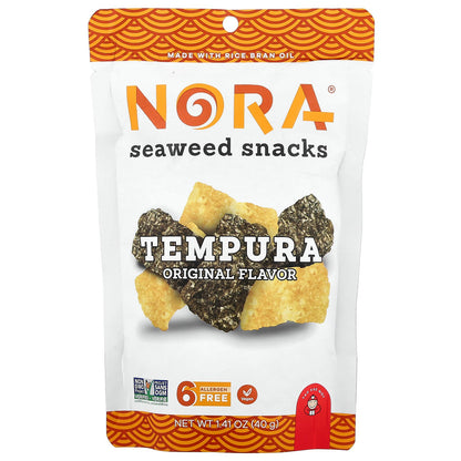 Nora Snacks, Seaweed Snacks, Tempura, Original, 1.41 oz (40 g)
