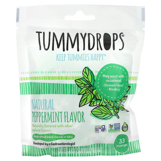 Tummydrops, Natural Peppermint, 33 Lozenges