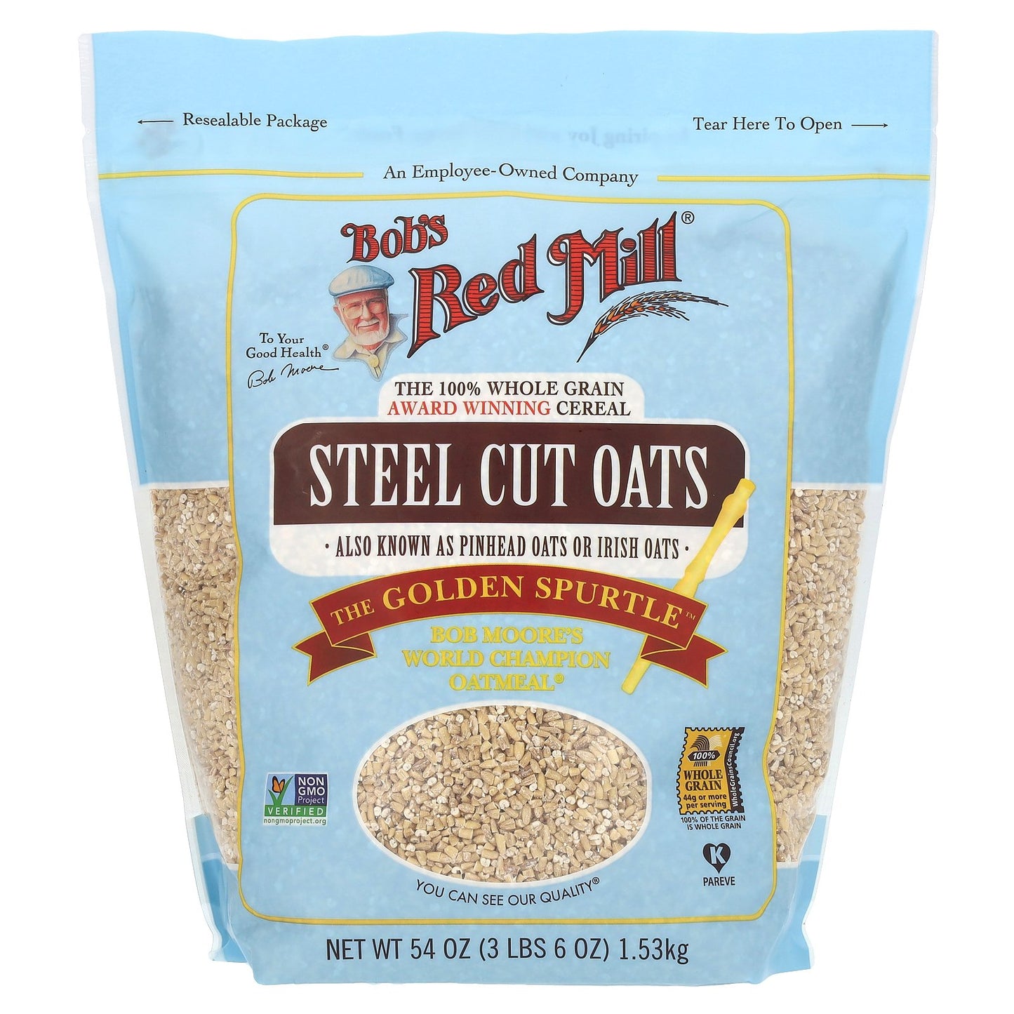 Bob's Red Mill, Steel Cut Oats, Whole Grain, 54 oz (1.53 kg)