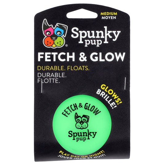 Spunky Pup, Fetch & Glow, Ball, Medium, 1 Toy