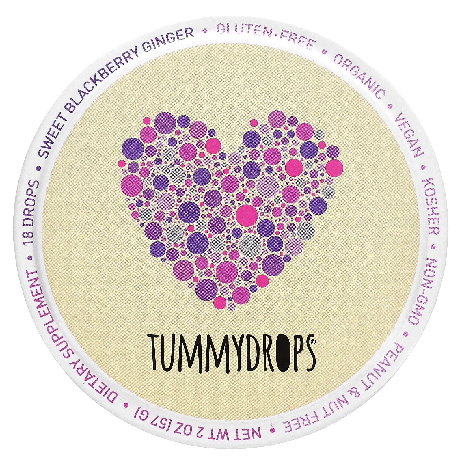 Tummydrops, Sweet Blackberry Ginger, 18 Drops