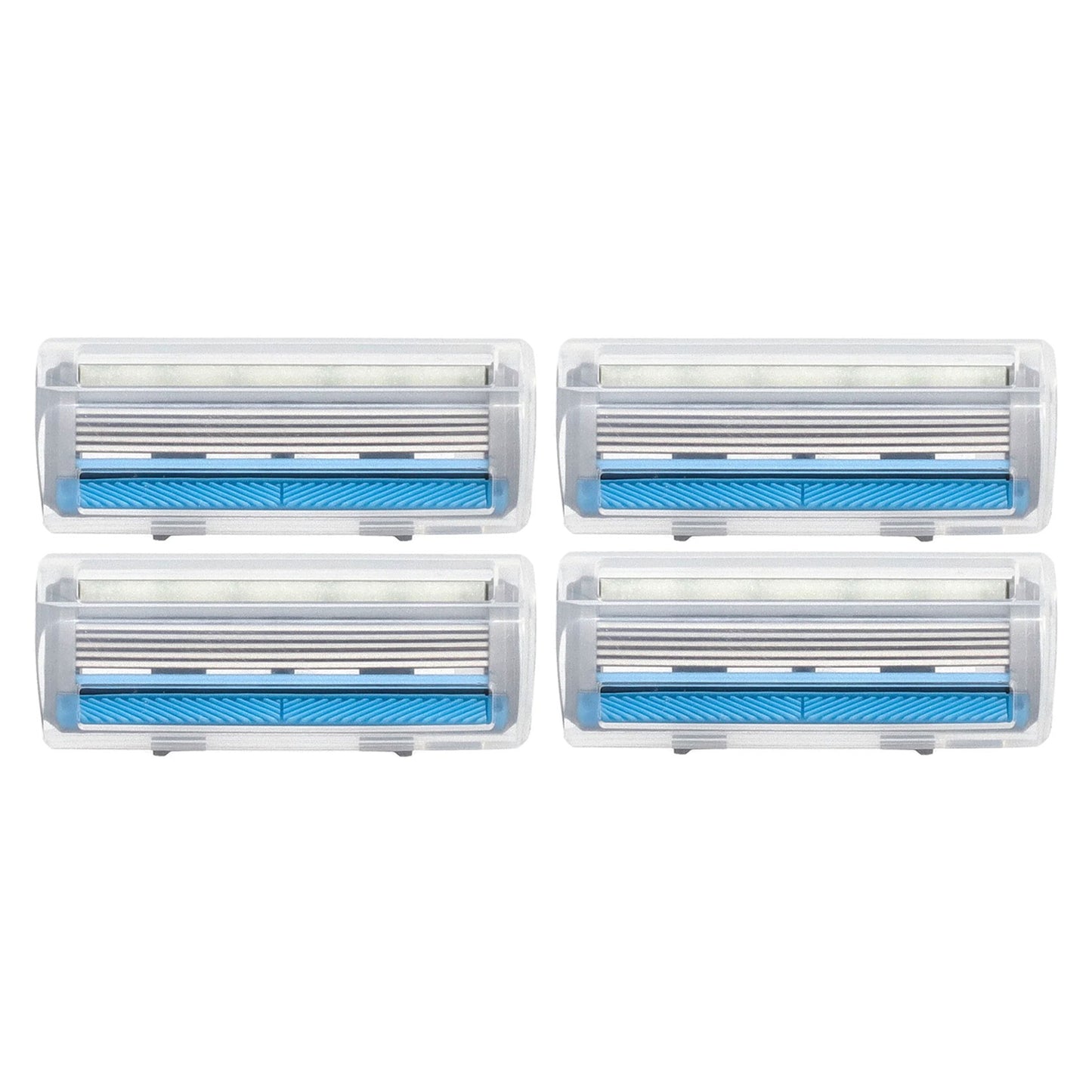 Bulldog Skincare For Men, Sensitive Steel Shaving Blades + Baobab Oil, 4 Cartridges