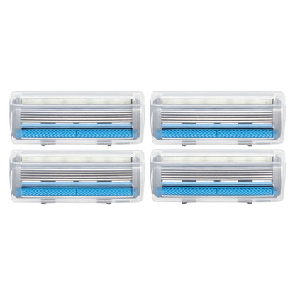 Bulldog Skincare For Men, Sensitive Steel Shaving Blades + Baobab Oil, 4 Cartridges