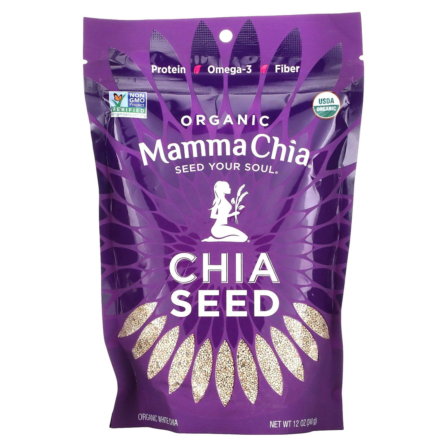 Mamma Chia, Organic White Chia Seed, 12 oz (340 g)