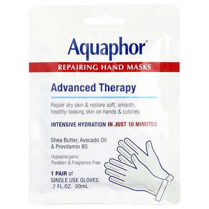 Aquaphor, Repairing Hand Masks, 1 Pair, 0.7 fl oz (20 ml)