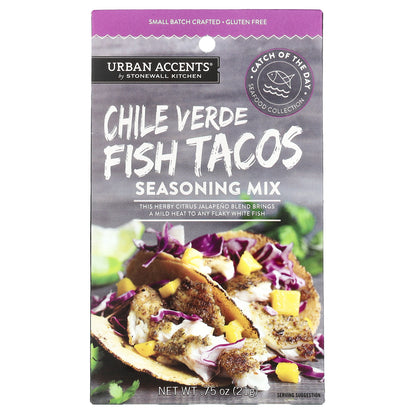 Urban Accents, Seasoning Mix, Chile Verde Fish Tacos, 0.75 oz (21 g)