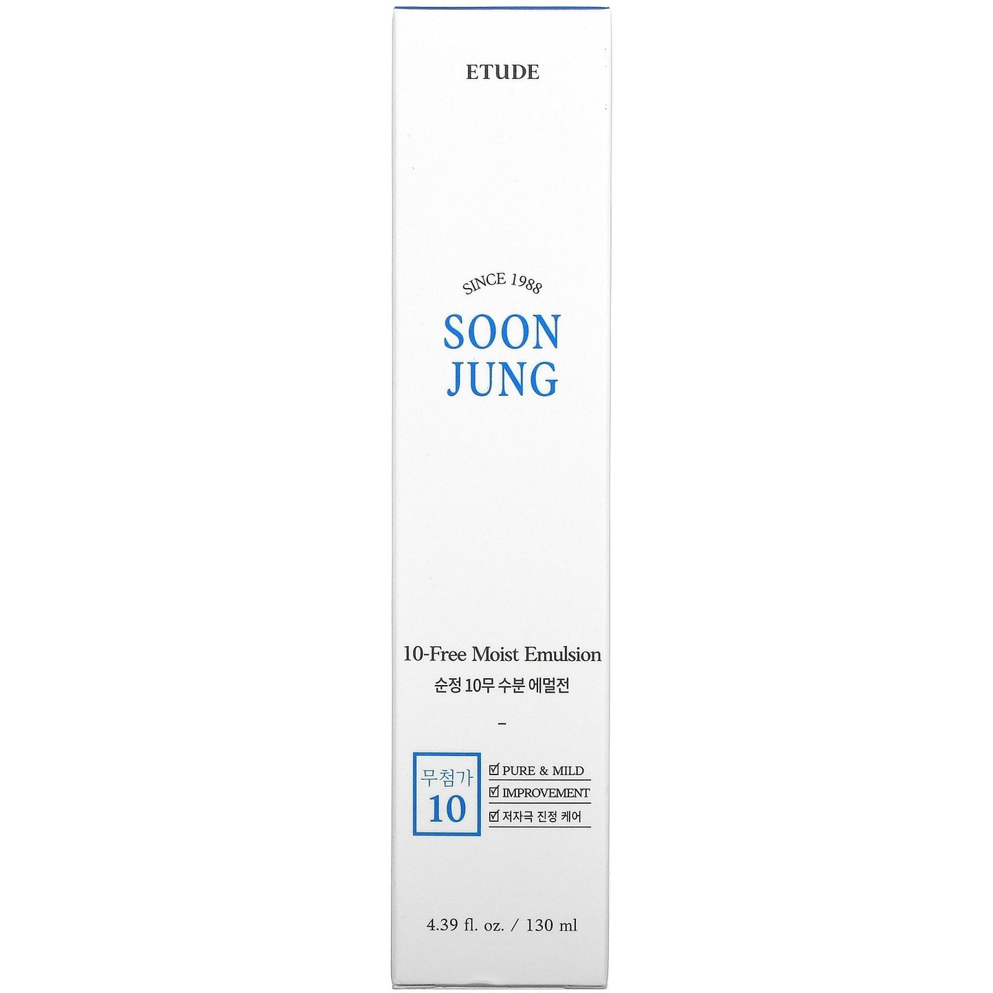 Etude, Soon Jung, 10-Free Moist Emulsion, 4.39 fl oz (130 ml)