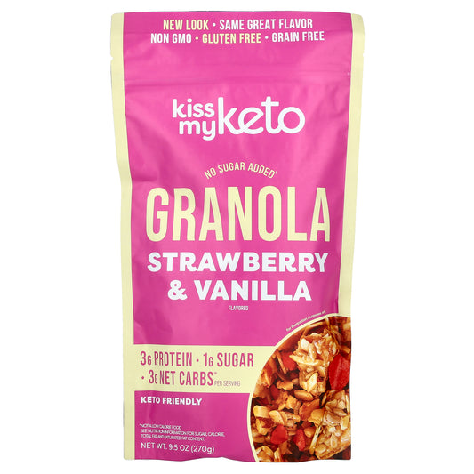 Kiss My Keto, Granola, Strawberry & Vanilla, 9.5 oz (270 g)