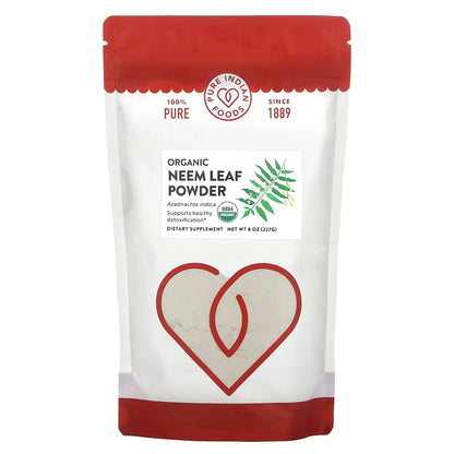 Pure Indian Foods, Organic Neem Leaf Powder, 8 oz (227 g)