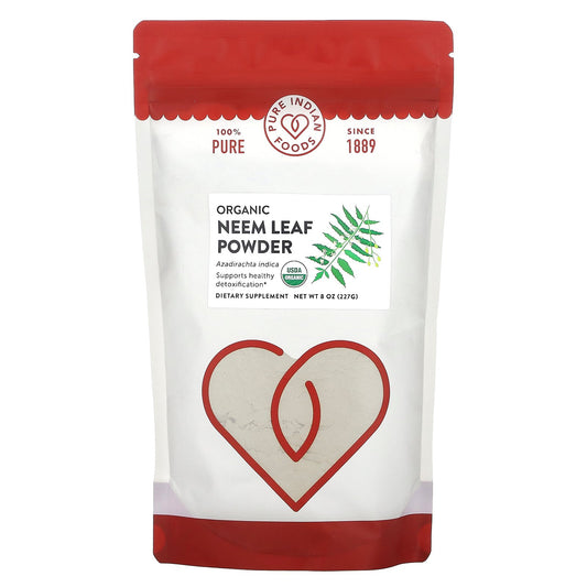 Pure Indian Foods, Organic Neem Leaf Powder, 8 oz (227 g)