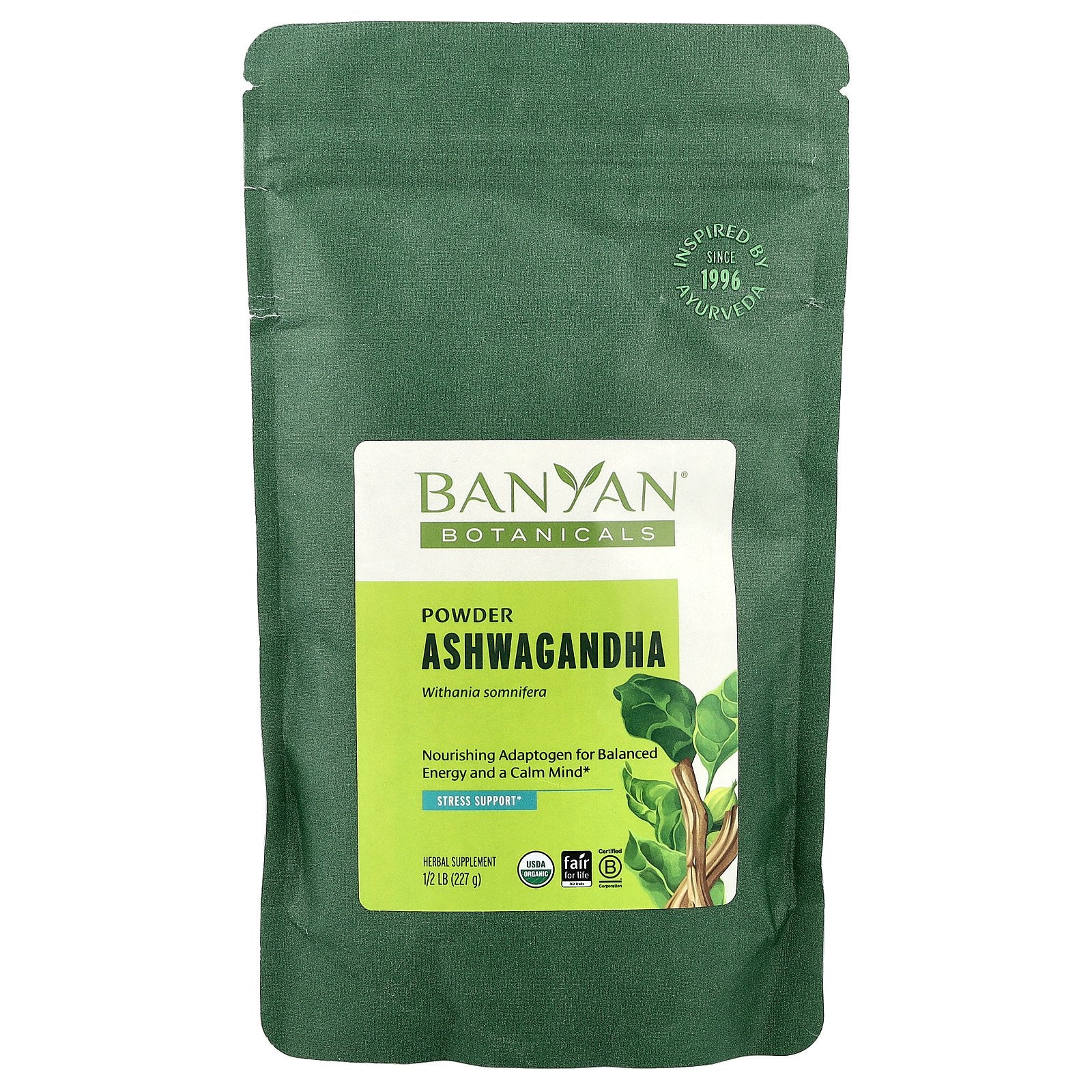 Banyan Botanicals, Ashwagandha Powder, 1/2 lb (227 g)