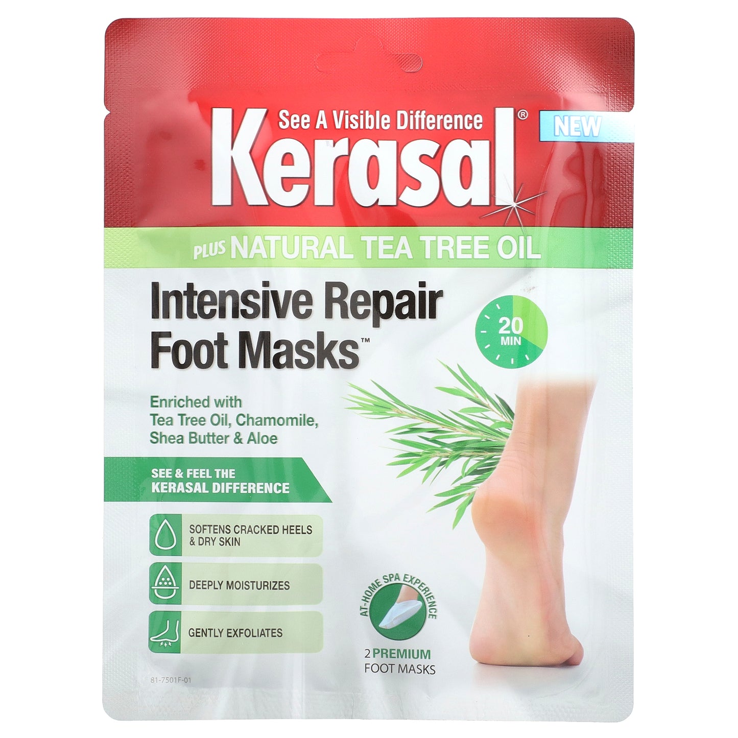 Kerasal, Intensive Repair Foot Masks, 2 Foot Masks