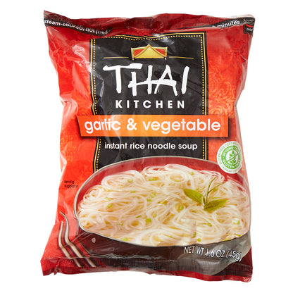 Thai Kitchen, Instant Rice Noodle Soup, Garlic & Vegetable, 1.6 oz (45 g)