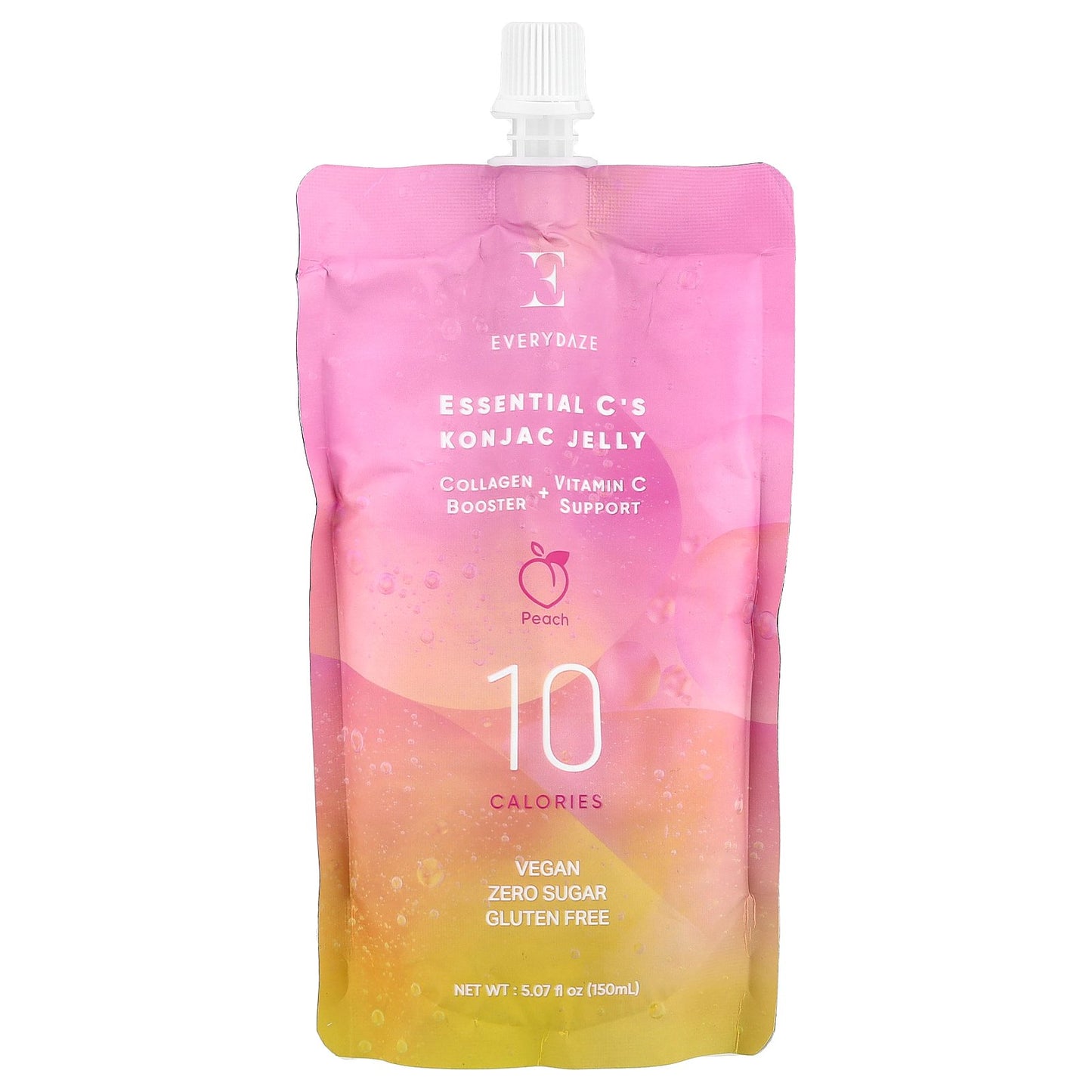 Everydaze, Essential C's Konjac Jelly, Peach, 5.07 fl oz (150 ml)