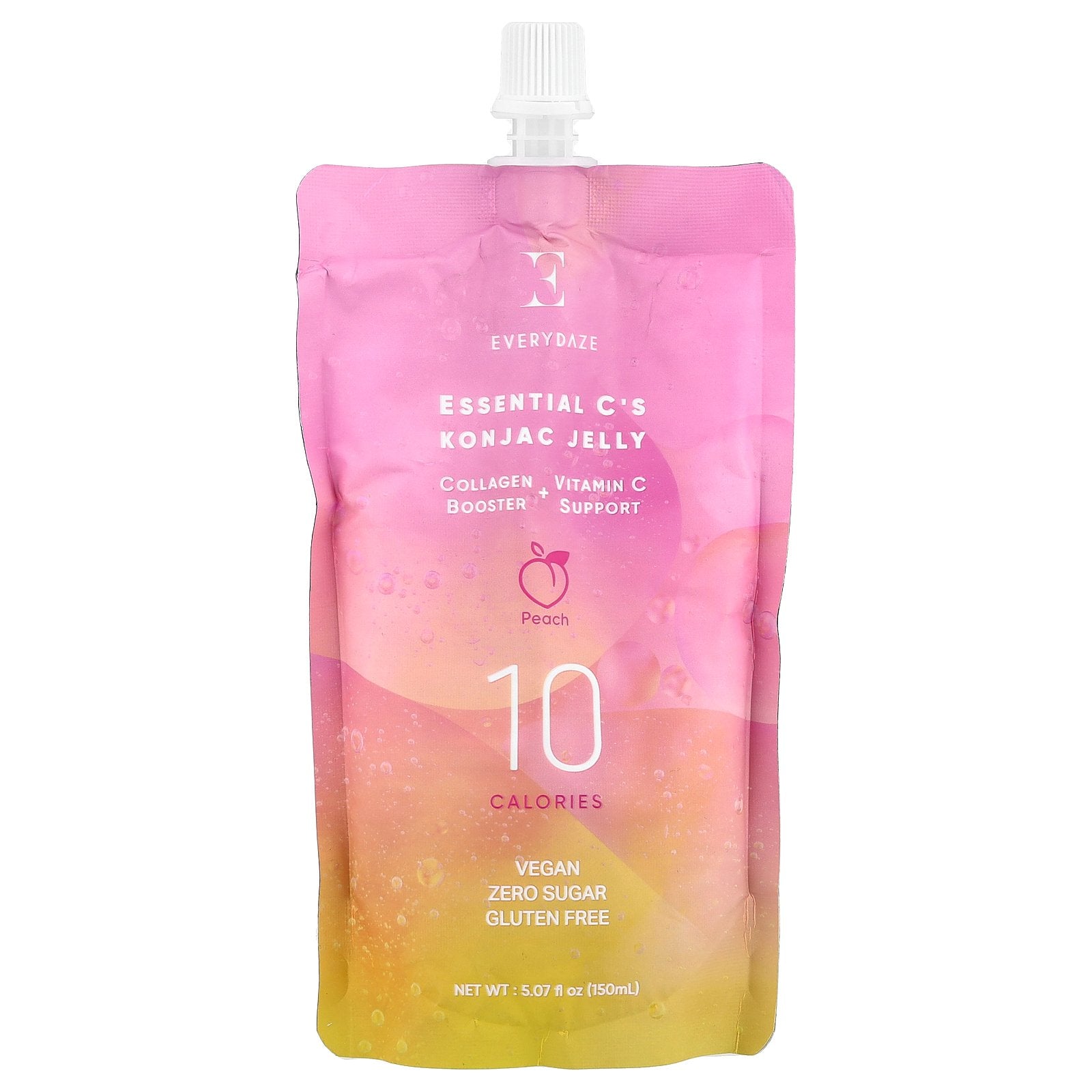 Everydaze, Essential C's Konjac Jelly, Peach, 5.07 fl oz (150 ml)