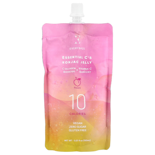 Everydaze, Essential C's Konjac Jelly, Peach, 5.07 fl oz (150 ml)