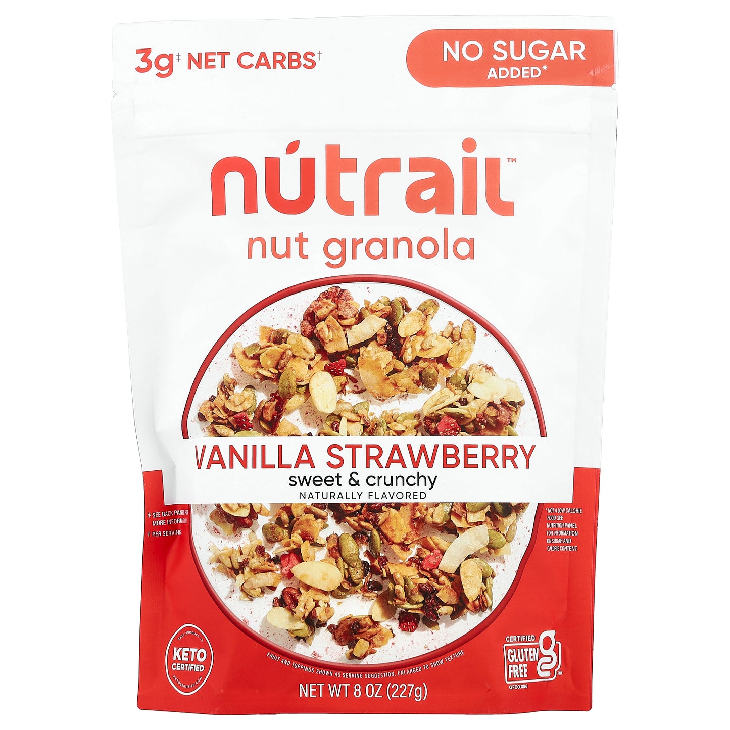 NuTrail, Nut Granola, Vanilla Strawberry, 8 oz (227 g)