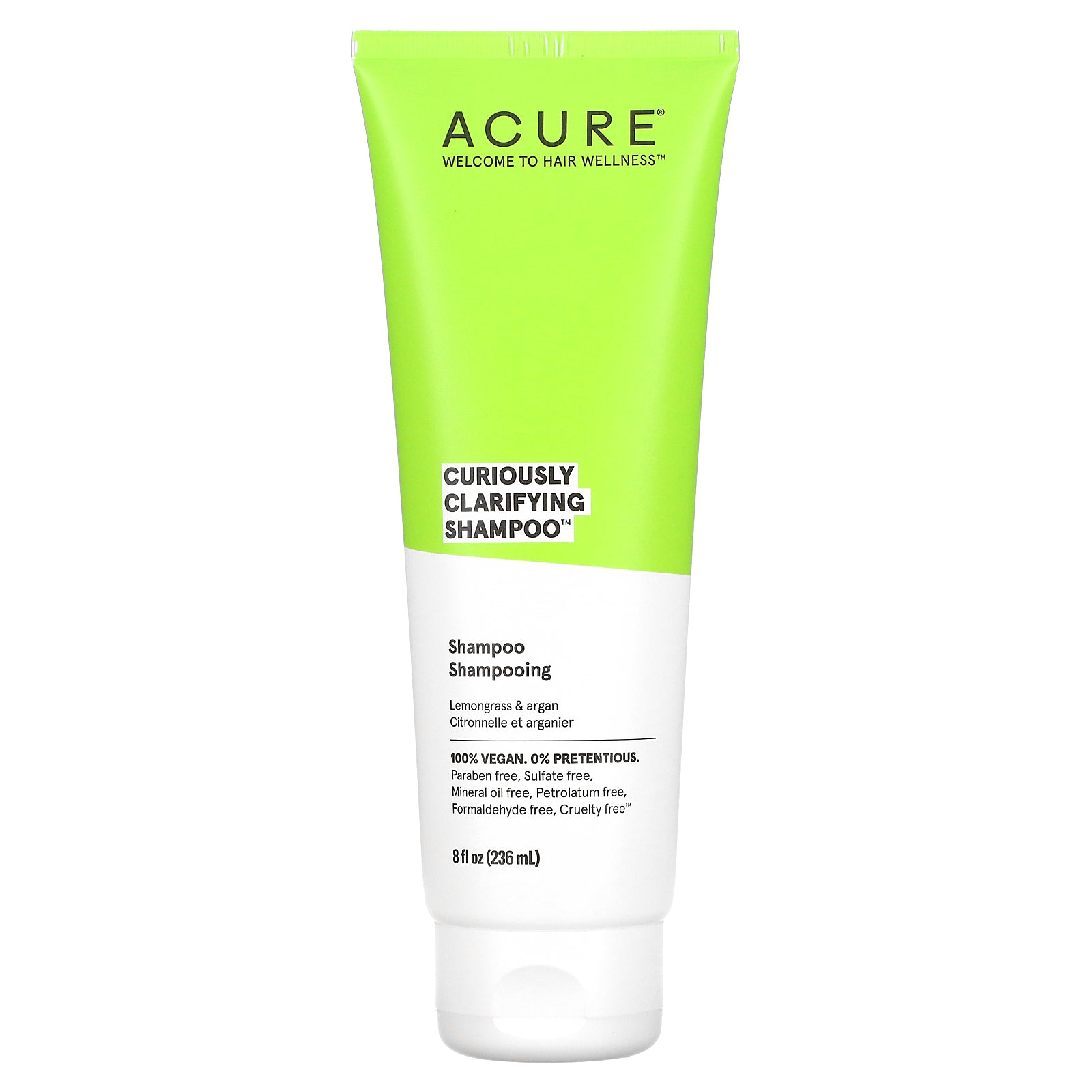 ACURE, Curiously Clarifying Shampoo, Lemongrass & Argan, 8 fl oz (236 ml)